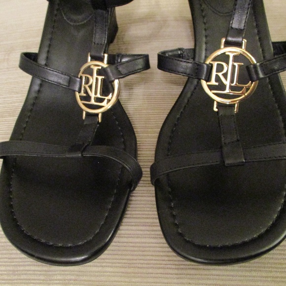 NWOT RALPH LAUREN WEDGE SANDALS Sz 9.5 B SALE - Picture 2 of 8